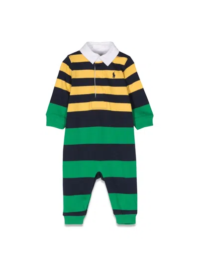 Ralph Lauren Babies' Rugby Covral-one Piece-coverall In Multicolour