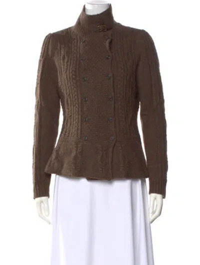 Pre-owned Ralph Lauren Rugby Merino Wool Turtleneck Sweater In Brown