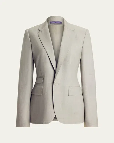 Ralph Lauren Russel Wool Single-breasted Jacket In Gray