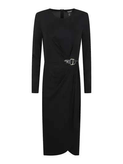Ralph Lauren Sablise-long Sleeve-day Dress In Black