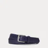 Polo Ralph Lauren Saffiano Leather Belt In Newport Navy