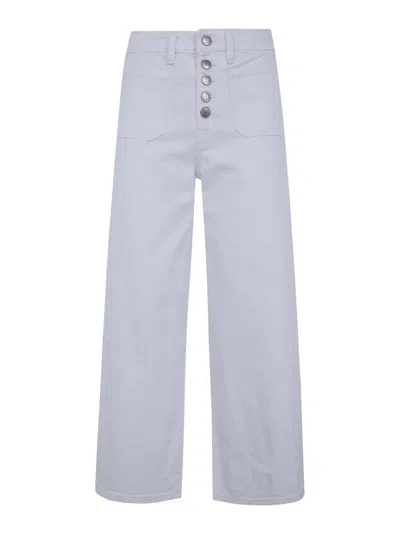 Ralph Lauren Saira Cropped Wide Leg Jeans In White
