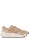 Ralph Lauren Sand Beige Lace Up Sneakers In Neutral