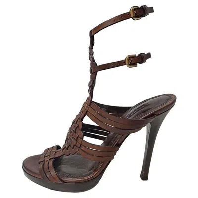 Pre-owned Ralph Lauren Sandal Size 37 In Black