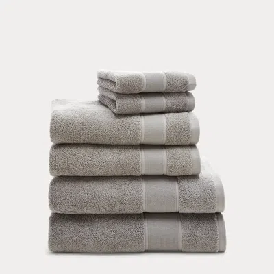 Polo Ralph Lauren Sanders 6-piece Towel Set In Pewter Grey