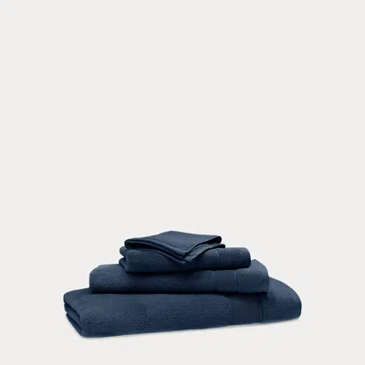 Ralph Lauren Sanders Bath Towels & Mat In Club Navy In Blue