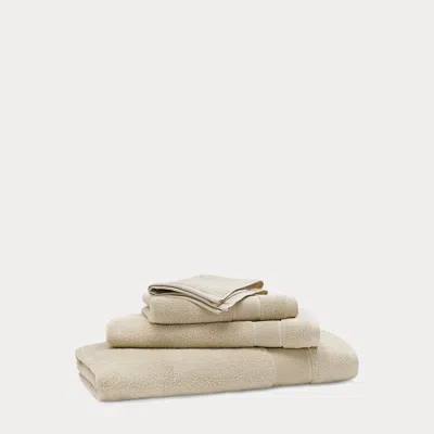 Ralph Lauren Sanders Bath Towels & Mat In Solid Tan In Brown