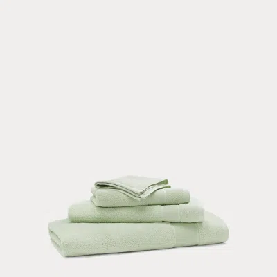 Ralph Lauren Sanders Bath Towels & Mat In Spa Green