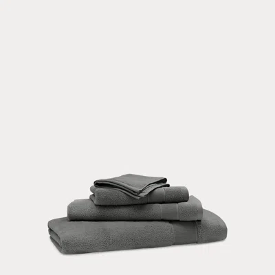 Ralph Lauren Sanders Bath Towels & Mat In True Charcoal In Gray