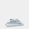 Polo Ralph Lauren Sanders Bath Towels & Mat In Solid Chambray Blue