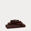 Ralph Lauren Sanders Bath Towels & Mat In Solid Dark Chocolate