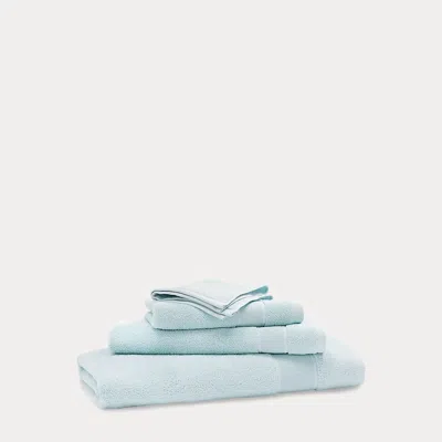 Polo Ralph Lauren Sanders Bath Towels & Mat In Solid Lagoon Blue