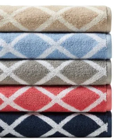 Ralph Lauren Sanders Diamond Cotton Bath Towels In True Rose