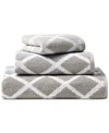 Ralph Lauren Sanders Diamond Cotton Hand Towel, 16" X 30" In Pewter Grey