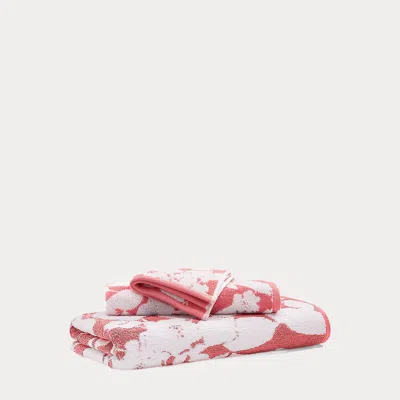 Ralph Lauren Sanders Floral Bath Towels In Rose Red In Pink