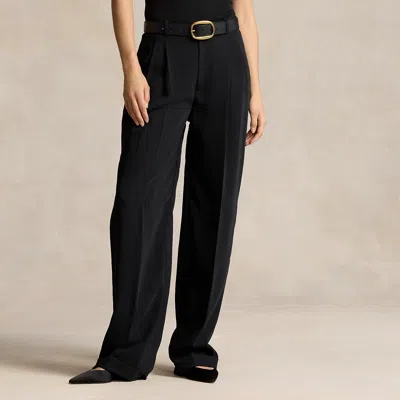 Polo Ralph Lauren Satin Bacall Pant In Polo Black