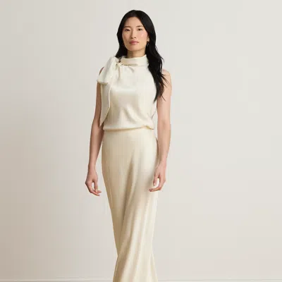 Ralph Lauren Satin Charmeuse Maxiskirt In Mascarpone Cream In Neutral