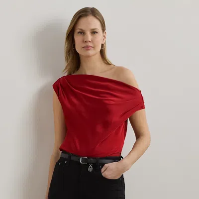 Ralph Lauren Satin Charmeuse Off-the-shoulder Blouse