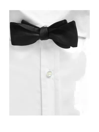 Ralph Lauren Satin-effect Bow Tie In Black