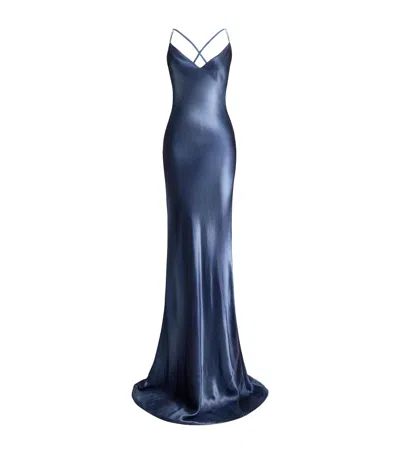 RALPH LAUREN SATIN MAXI DRESS