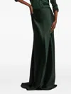 Ralph Lauren Stretch Satin Masina Maxi Skirt In Green