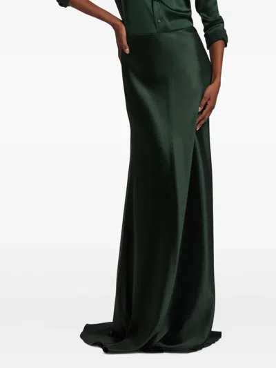 RALPH LAUREN SATIN MAXI SKIRT