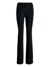 Ralph Lauren Satin-stripe Straight Trousers In Black