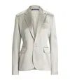 Ralph Lauren Parker Satin-finish Tailored Blazer In Sand