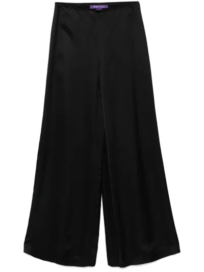 Polo Ralph Lauren Satin Trousers In Black