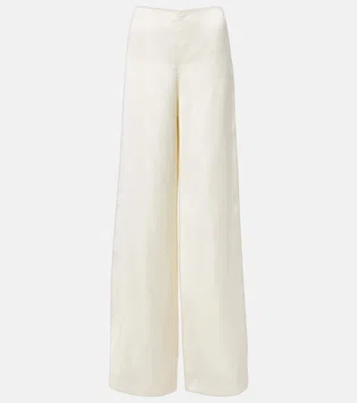 Ralph Lauren Satin Wide-leg Pants In White