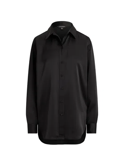 Ralph Lauren Satin-finish Shirt In Black
