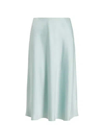 Ralph Lauren Satin-finish Slip Skirt In Blue