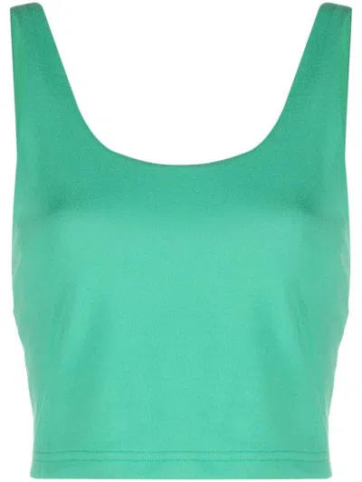 Ralph Lauren Cropped-tanktop Mit U-ausschnitt In Green