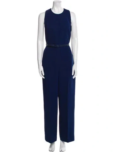 Pre-owned Ralph Lauren Scoop Neck Jumpsuit In Blue