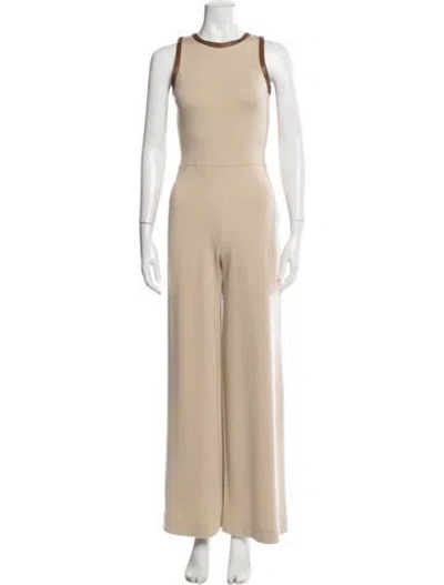 Pre-owned Ralph Lauren Scoop Neck Jumpsuit In Neutral