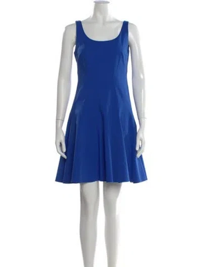 Pre-owned Ralph Lauren Scoop Neck Mini Dress In Blue