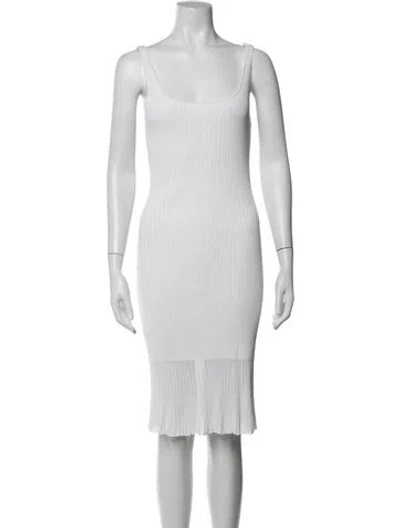 Pre-owned Ralph Lauren Scoop Neck Mini Dress In Neutral