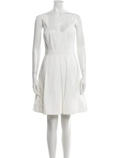 Pre-owned Ralph Lauren Scoop Neck Mini Dress In Neutral