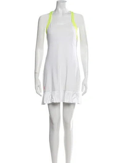 Pre-owned Ralph Lauren Scoop Neck Mini Dress In White
