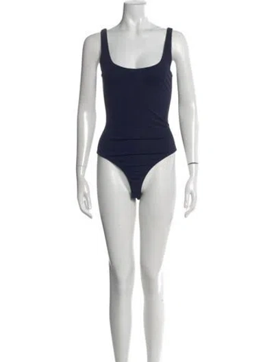 Pre-owned Ralph Lauren Scoop Neck Sleeveless Bodysuit In Blue