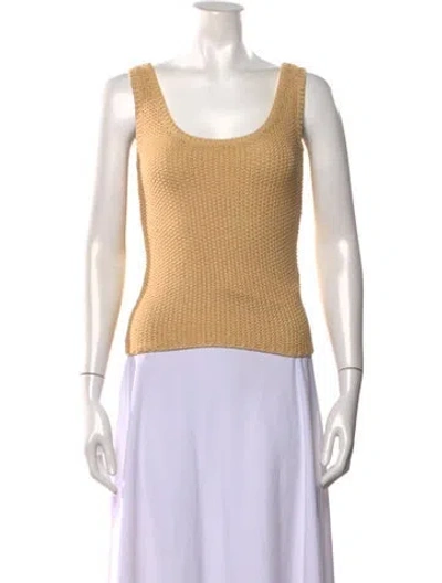 Pre-owned Ralph Lauren Scoop Neck Sleeveless Top In Neutral