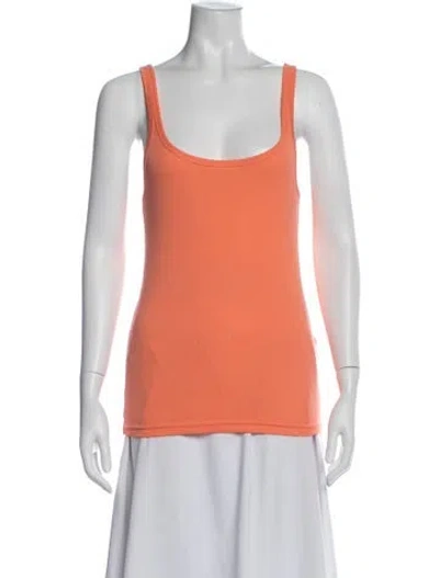 Pre-owned Ralph Lauren Scoop Neck Sleeveless Top In Orange