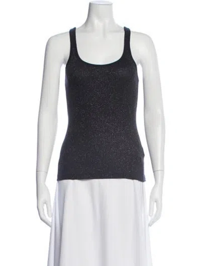Pre-owned Ralph Lauren Scoop Neck Sleeveless Top W/ Tags In Gray