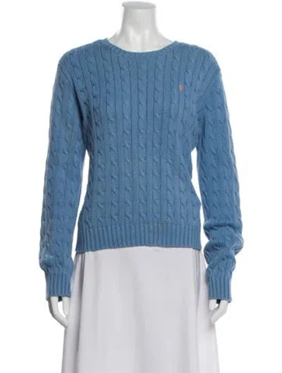 Pre-owned Ralph Lauren Scoop Neck Sweater In Blue