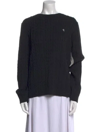 Pre-owned Ralph Lauren Scoop Neck Sweater W/ Tags In Black