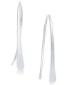 Ralph Lauren Sculptural Threader Small Hoop Earrings, 1" In Silver