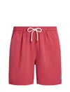 Polo Ralph Lauren Nylon Stretch Swimsuit With Logo In Nantucket Red