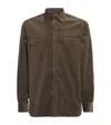 Ralph Lauren Sea Island Cotton Fine-wale Corduroy Shirt In Green