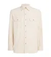 Ralph Lauren Sea Island Cotton Fine-wale Corduroy Shirt In White