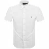 Ralph Lauren Stretch Poplin Short Sleeves Shirt In White